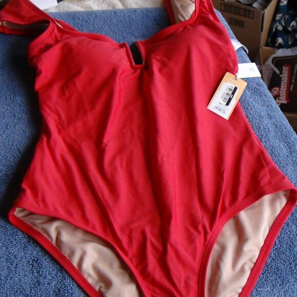 Kona Sol Women's One Piece Swimsuit Tummy Control U-Wire Low Back S,M,L,XL - Picture 13 of 16